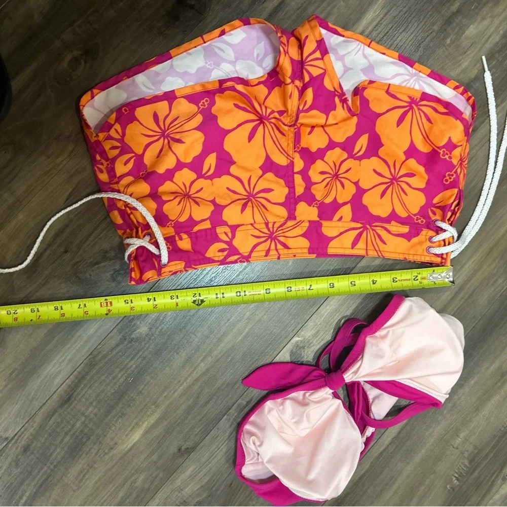 Old Navy Pink and Orange Floral Swim Trunks - Picture 5 of 6